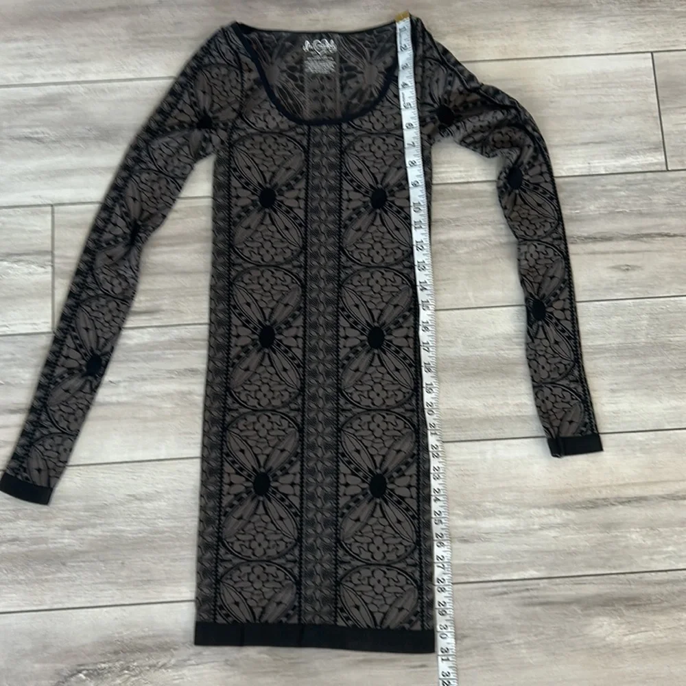 Free People bodycon fitted long sleeve mini dress size XS